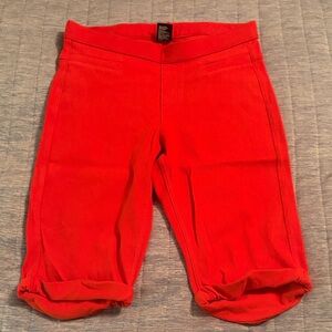 HUE Women's High Waist Shorts in Bright Red